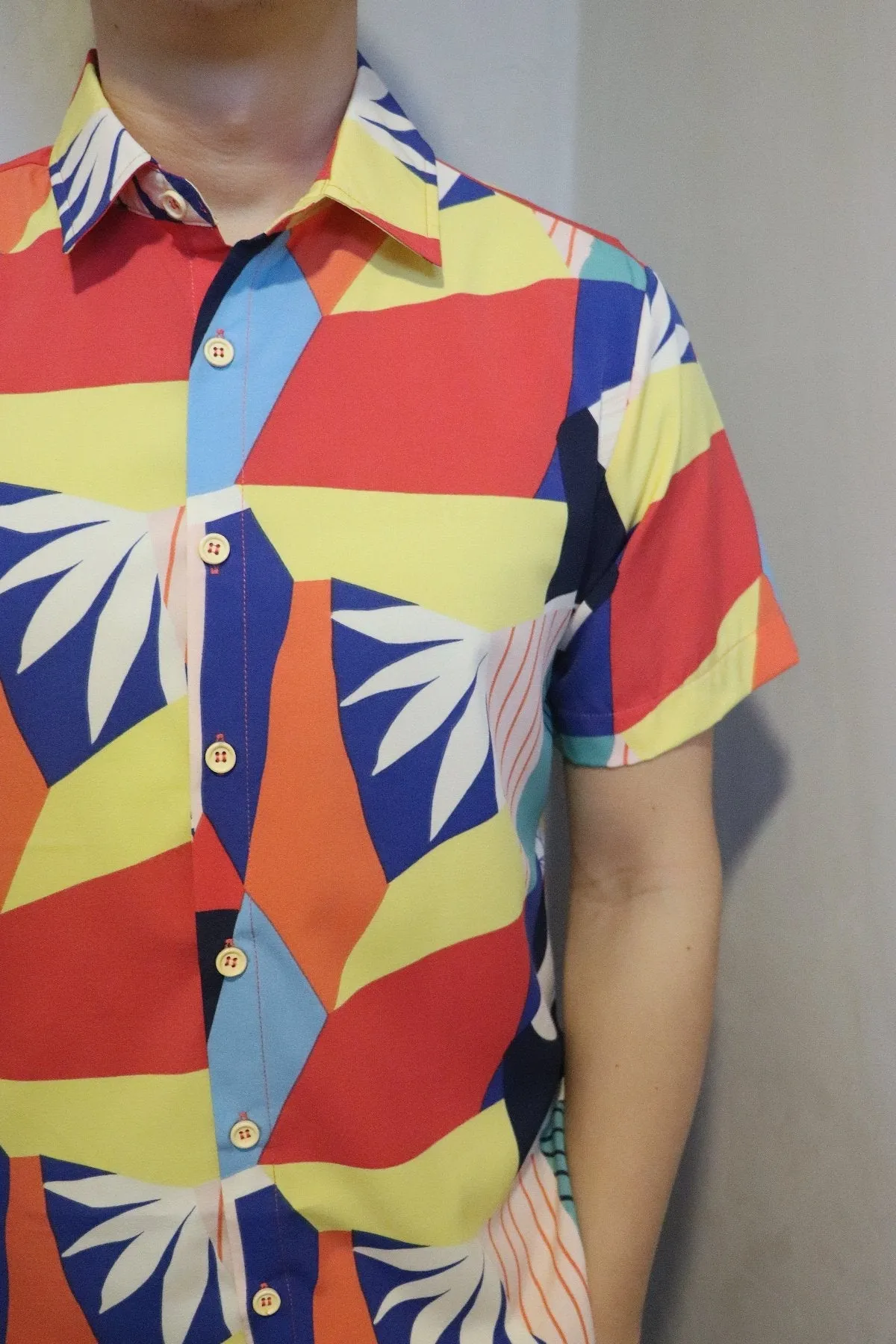 MADEBYNM DADDY JOYTON COLOURFUL ABSTRACT BUTTONED SHIRT